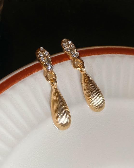 Gold Dangle Earrings for Women Chunky Stud Earrings 14K Gold Plated Hypoallergenic Statement Earring Dangle Drop Earrings Trendy Fashion Chunky Earings Jewelry for Women Gifts