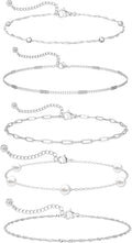 MBW Gold Bracelets for Women Trendy, Dainty 14K Gold Plated Bracelet Stack Beaded Chain Bracelet Set Thin Small Cute Paperclip Bracelets Fashion Waterproof Jewelry Gift Gold Accessories for Women