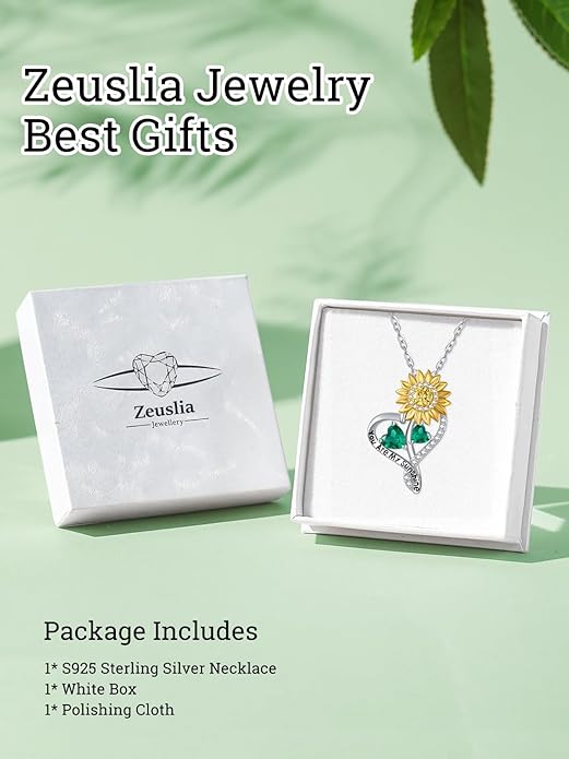 Valentine's Day Gifts for Wife 925 Sterling Silver Double Birthstone Pendant Necklaces I Love You for Always and Forever Necklace Anniversary Birthday Gifts for Wife Girlfriend Mom Her