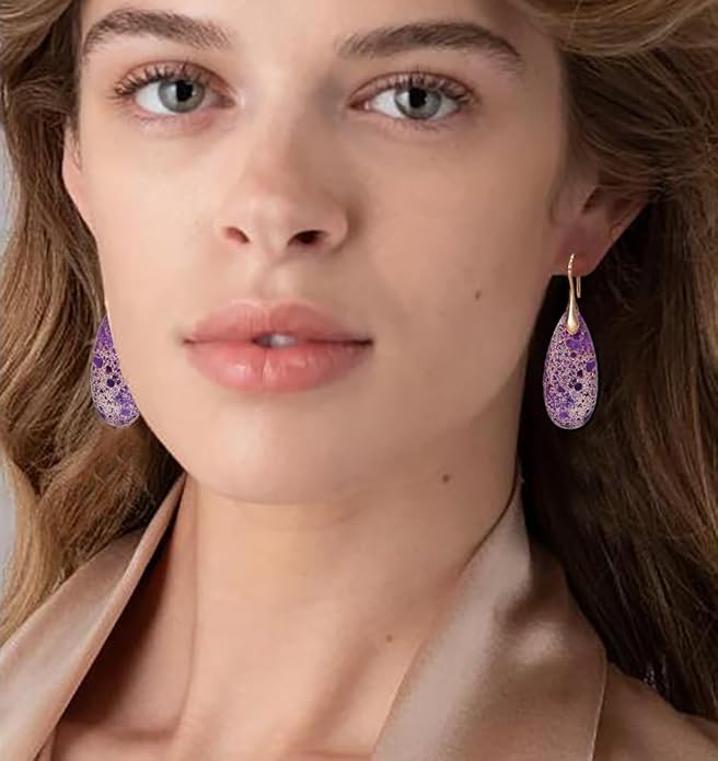 Natural Stone Earrings Waterdrop Stone Dangle Earrings for Women