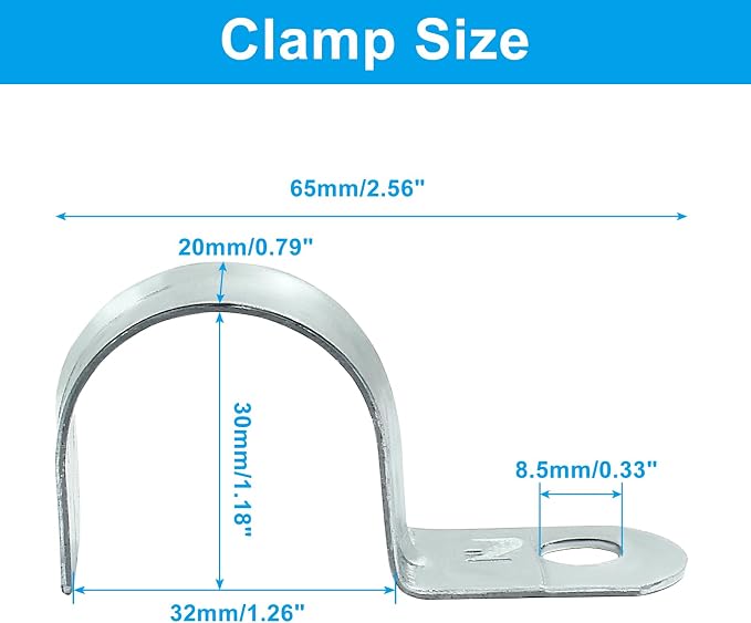 Biaungdo M32 Rigid Pipe Strap, 1-1/4 Inch, Zinc Plated Steel, Heavy Duty - Image 2