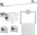 TQKAG 5-Piece Bathroom Hardware Set, Brushed Nickel Classic Wall Mounted by TQKAG