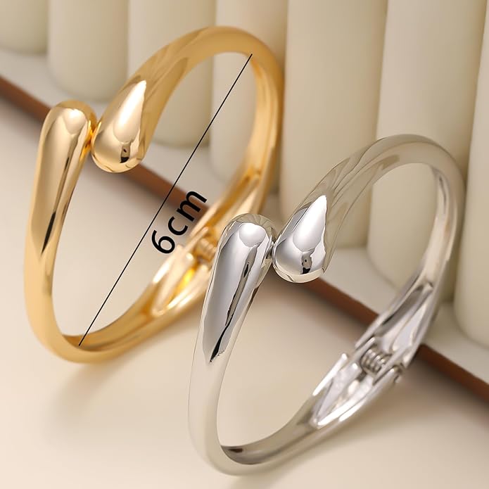 14K Gold Plated Chunky Cuff Bracelet for Women Non Tarnish Stainles Bracelet for women fashion jewelry