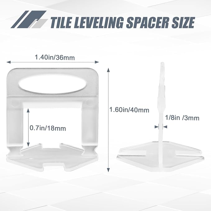 Storystore 4500pcs Tile Leveling Clips 1/8 Inch Tiles Spacers - Image 2