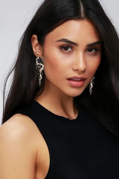 Rhinestone Statement Dangle Earrings Sparkly Crystal Bridal Wedding Earrings for Brides Bridesmaides Chandelier Teardrop Earrings for Women Prom Party