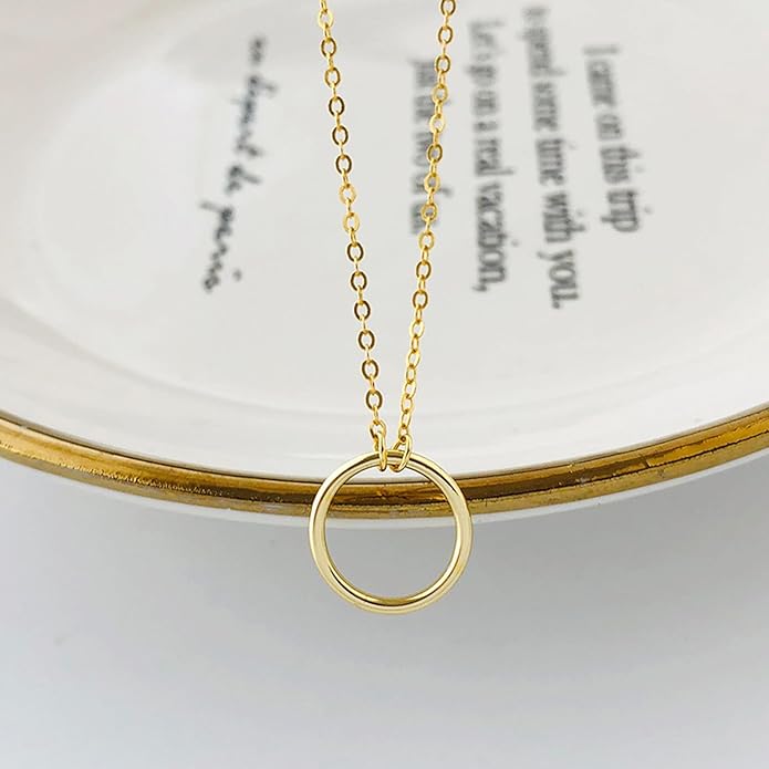 Gold Layered Necklaces for Women 14k Gold Plated Dainty Stackable Choker Necklaces for Women Trendy Layering Chain Cute Pendant Necklace Set Gold Jewelry for Women