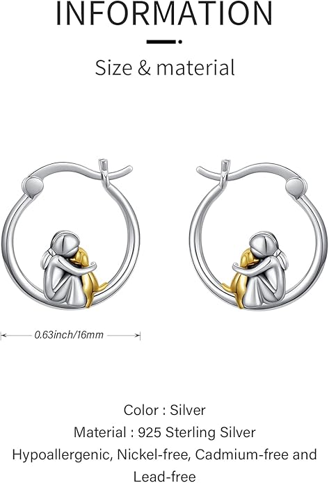 JUSTKIDSTOY Hypoallergenic Panda/Unicorn/Hummingbird/Dolphin Hoop Earrings for Women 925 Sterling Silver Animal Huggie Hoop Earrings Jewelry Gifts for Sensitive Ears