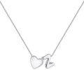 JKK Valentines Day Gifts for Her, 925 Sterling Silver Letter A-Z Heart Necklace Silver Jewelry Trendy Stuff Birthday Valentine's Day Gifts for Women Mom Her