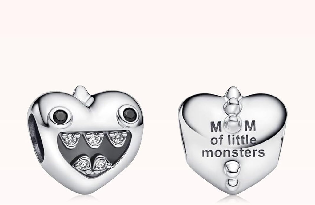 Family Mom Heart Charms 925 Sterling Silver Bead for Bracelets and Necklaces For Women Jewelry Present