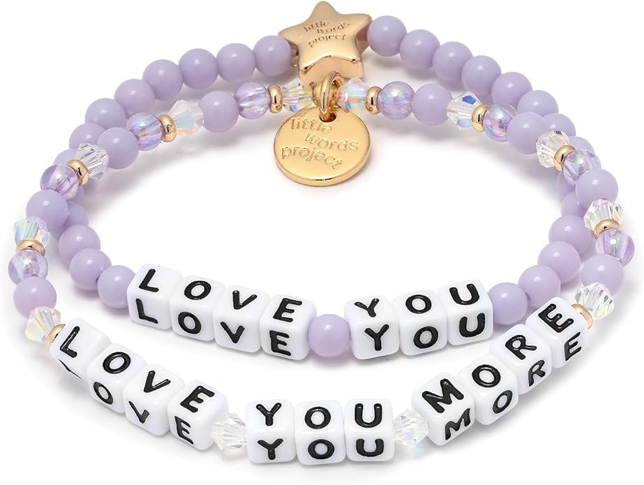 Little Words Project Mother's Day Gifts, The Original Word Bracelet, Made with Colorful Beads and Plated Brass Hardware, Handcrafted Design & Positive Message