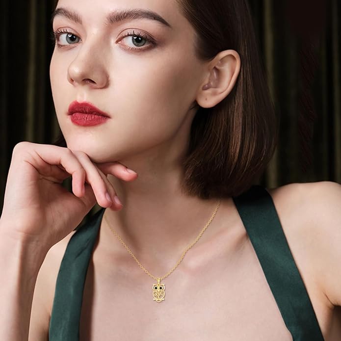 KECHO 14K Gold Animal Pendant Necklace - Dainty Zodiac & Pet Inspired Charm Necklace for Women - 16+1+1"