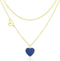 Linawe Layered Choker Heart Pendant Necklace for Women Trendy, Gold/Silver/Rose Gold Chain Stainless Steel Stacked Necklaces, Double Heart Necklace Y2K Preppy Jewelry