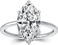 3.5CT Marquise Cut Engagement Ring, AAAAA Grade Cubic Zirconia Promise Ring for Women, S925 Silver Bridal Wedding Jewelry