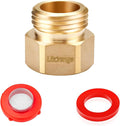 1 PCS Lead-Free Hose Bib Adapter, 1-1/16" Fine Thread Female x 3/4 GHT Male | by LitOrange