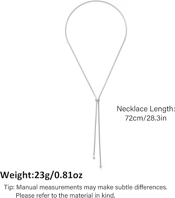 Gold Silver Necklace for Women Y Chain Adjustable Gold Long Necklaces Fashion Dainty Jewelry