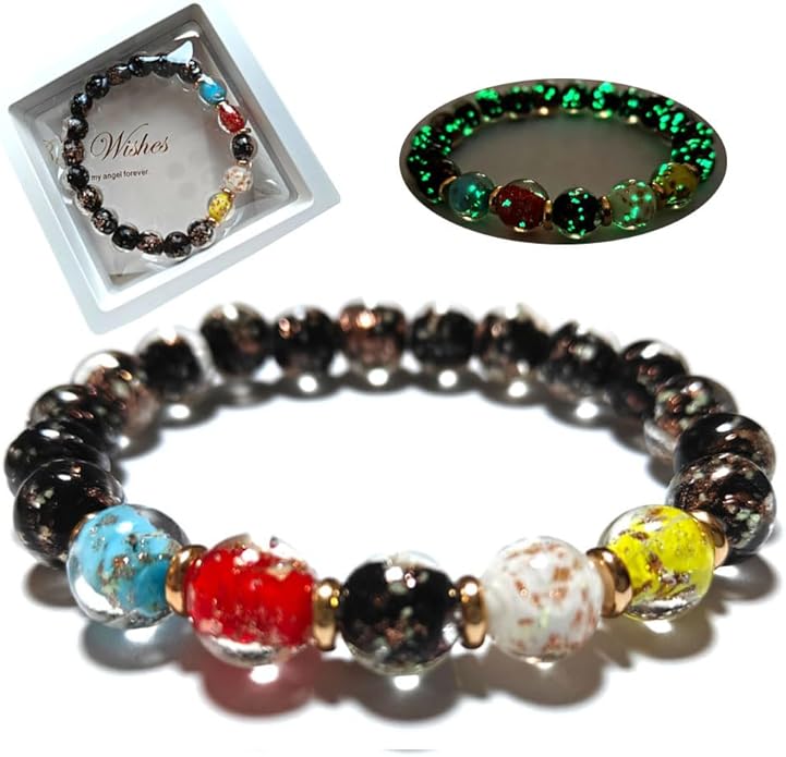 Handmade Glow-in-the-Dark Beaded Bracelet, Luminous Wrist Accessory, Fashion Bracelet for Women, Ideal Gift for Night Events, Parties & Birthdays