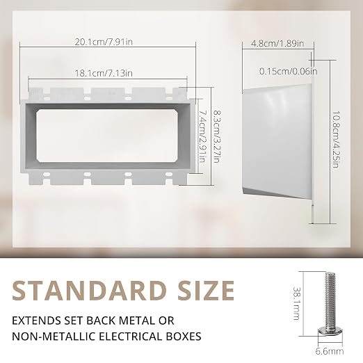4-Gang BE4 Non-Metallic Electrical Power Outlet Box Extender | ETL Listed;Fire - Image 2