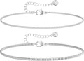 DEARMAY Dainty 14K Gold Plated Ankle Bracelets for Women, Waterproof 14K Gold Plated Link Chain Anklets Non Tarnish Set Pack Summer Beach Jewelry Gift