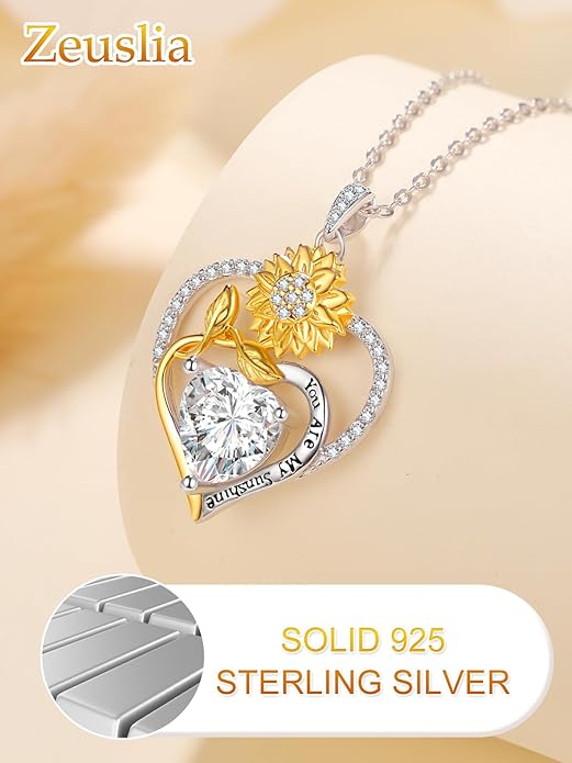 Valentine's Day Gifts for Wife 925 Sterling Silver Double Birthstone Pendant Necklaces I Love You for Always and Forever Necklace Anniversary Birthday Gifts for Wife Girlfriend Mom Her