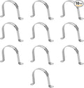 Waziaqoc 10PCS M100 Pipe Strap Clamp, 4 Inch Stainless Steel U Bracket | 2 Hole by Unknown