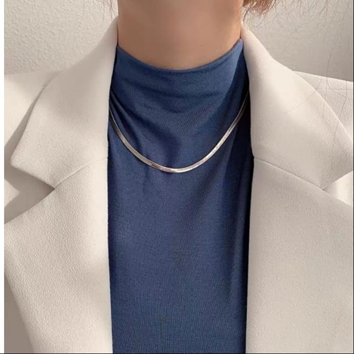 Natural Freshwater Baroque Pearl Necklace 14K Gold Plated Dainty Choker Necklace for Women Girls Snake Chain/Cuban Link/Paperclip/Ball Beaded Chain/Tennis Chain Fashion Jewelry for Gift