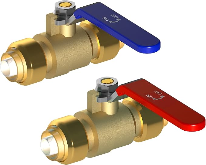 Hourleey 2 Pieces 1/2 Inch Push-Fit Full Port Ball Valve - Image 4