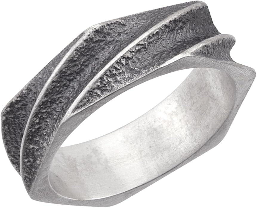 Sculpted Helix Band Ring, 925 Sterling Silver Ring, Silver Band, Mens Signet Rings, Handmade Rings, Gift For Men And Women