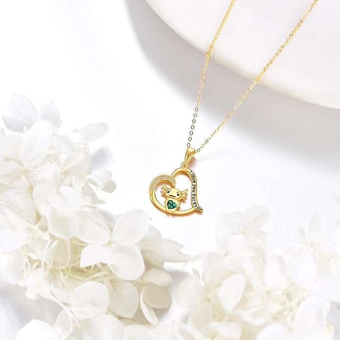 KECHO 14K Gold Animal Pendant Necklace - Dainty Zodiac & Pet Inspired Charm Necklace for Women - 16+1+1"