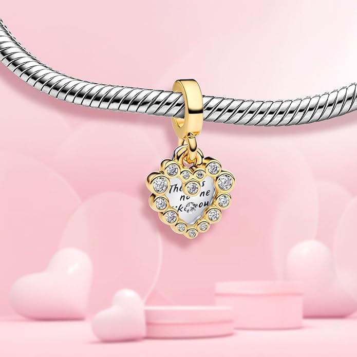 Family Mom Heart Charms 925 Sterling Silver Bead for Bracelets and Necklaces For Women Jewelry Present