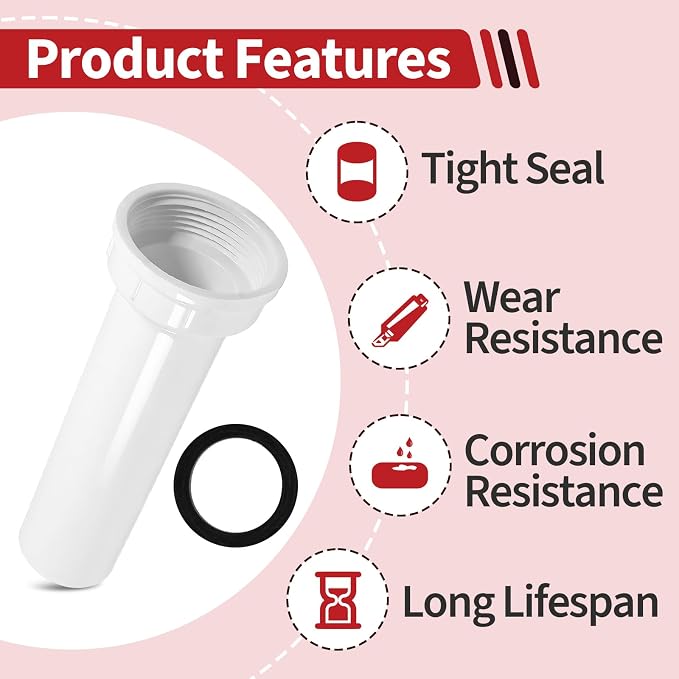 8 Sets PP15-6W 1-1/2" PVC Drain Tailpiece Compatible - Image 6