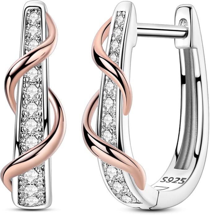NARMO Earrings for Women 925 Sterling Silver Heart Hoops Small Colorful Rainbow Hoop Earrings Huggie Earrings