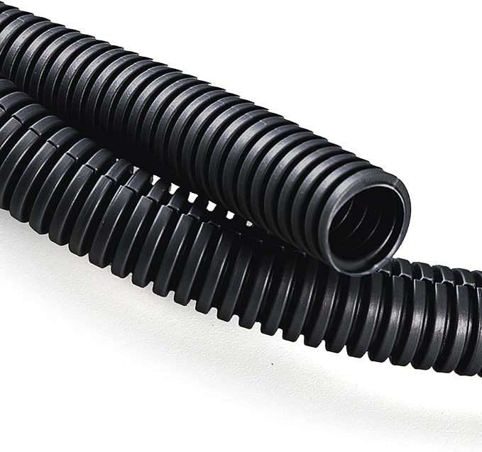 20FT 1/4in Wire Loom Split Tubing Auto Wire Conduit Flexible Cover Black by ZhiYo