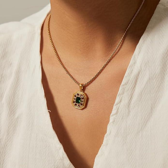 IBARA Women Gold Dianty Necklace Sun Crescent Moon Star Evil Eye Lock Lovely Heart Flower Butterfly Pearl Pendant Coin Necklaces 18K Gold CZ Diamond Filled Chain Boho Beach Simple Handmade Jewelry