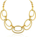 Chunky Gold Necklace for Women: 14k Gold Plated Loop Chain Link Statement Choker Necklace for Women - Chunky Fashion Pendant Jewelry