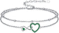 Anklet for Women 925 Sterling Silver Double Infinity Ankle Bracelet Waterproof Summer Jewelry Anniversary Birthday Gifts for Her