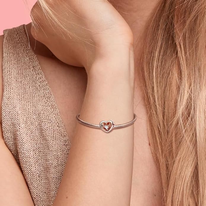 Family Mom Heart Charms 925 Sterling Silver Bead for Bracelets and Necklaces For Women Jewelry Present