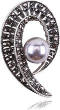 Brooch Pins for Women Girls Fashion Flower Crystal Rhinestone Pearl Jewelry