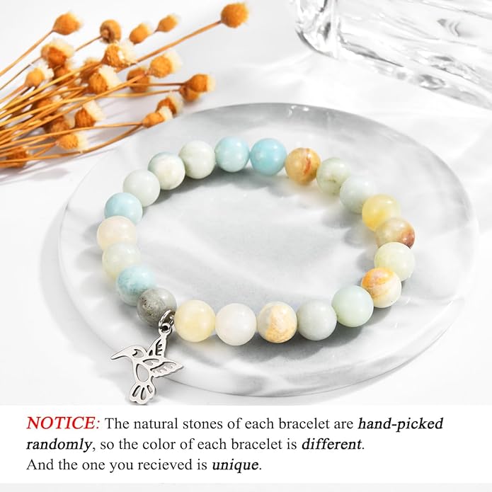 Leyung Hummingbird Gifts for Women, Inspirational Hummingbird Bracelet Jewelry Gifts, Christmas Birthday Retirement Gifts for Her Women Friends Sisters Mom