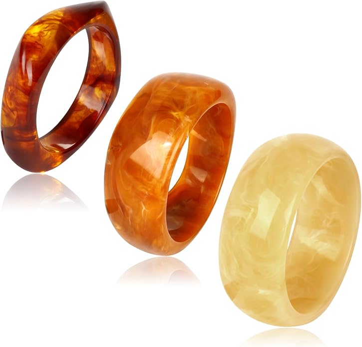 Chunky Acrylic Bracelets for Women -4Pcs Trendy Chunky Bangle Fashion Big Stackable Bangles Set, Trendy Cuff Bracelet Stack Fashion Womens Jewelry Gifts