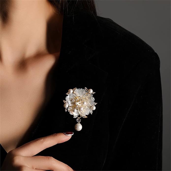 Brooch Pins For Women Fashion, Flower Brooches Jewelry For Women Floral Series Brooches And Pins Designer Lady's Costume