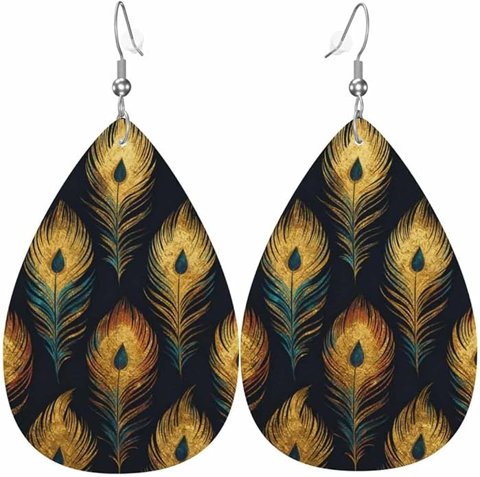 Teardrop Style Leather Earrings Outer Layer Silver Plating Hypoallergenic, Fashion Accessories Suitble Casual Outfits Parties Daily Wear for Sister Mom Wife Friends