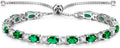 FANCIME Birthstone Tennis Bracelets Sterling Silver Bolo Tennis Bracelets Charm Fine Jewelry Birthday Gifts for Women Mom Wife Her