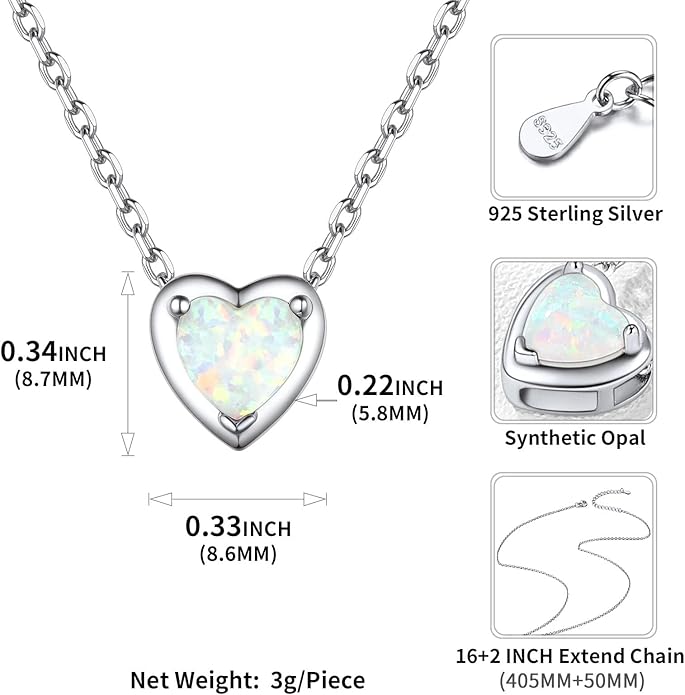 ChicSilver 925 Sterling Silver 12 Months Sparkling Round Cut Created Birthstone Pendant Necklace, 16 Inch Rolo Chain