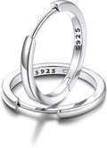 FaithHeart Sterling Silver Hoop Earrings for Women, Hypoallergenic Huggie Hoop Earrings Lightweight Small Cartilage Earrings Hoop Earring Dainty Everyday Earrings 6/8/10/12/14/15/16/18/20mm