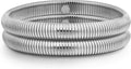 Gold Bangle Bracelets For Women Non Tarnish 14k Gold Plated Stackable Chunky Gold Bracelet Set Stretch Trendy Elastic Snake Chain Bracelet