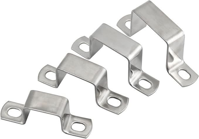M100x100mm Square Tube Bracket 304 Stainless Steel U Shape Metal Bracket Pipe - Image 5