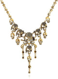 Jewelry Fashion Multi-Level Pirate Skull Tassel Charm Necklace Collar Bib for Women Horror Necklace Punk