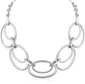 Chunky Gold Necklace for Women: 14k Gold Plated Loop Chain Link Statement Choker Necklace for Women - Chunky Fashion Pendant Jewelry