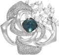 Flower Brooch Pin - Rhinestone Flower Pin 18k Gold Plated - Thanksgiving Day, Birthday, Wedding Gifts for Mom, Wife