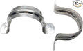 12 Pcs 2.5inch Rigid Pipe Strap, Two Hole Stainless Steel Strap U Bracket by Unknown